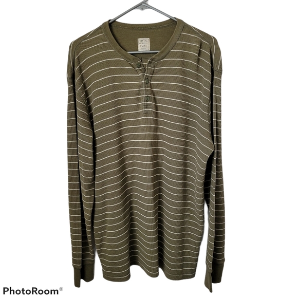 Merona Henley Textured Men's Long Sleeve Shirt - Picture 1 of 5